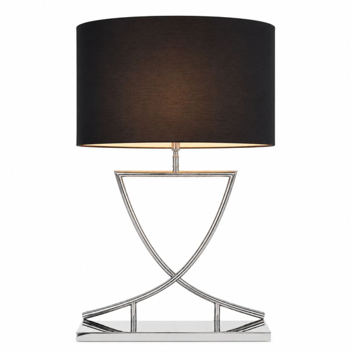 Lampa stołowa – ekskluzywna lampa z czarnym abażurem elipsa YAP