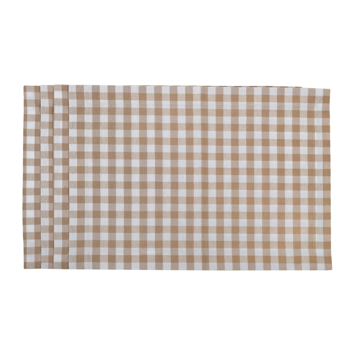 Podkładki Beige Gingham - 4 sztuki