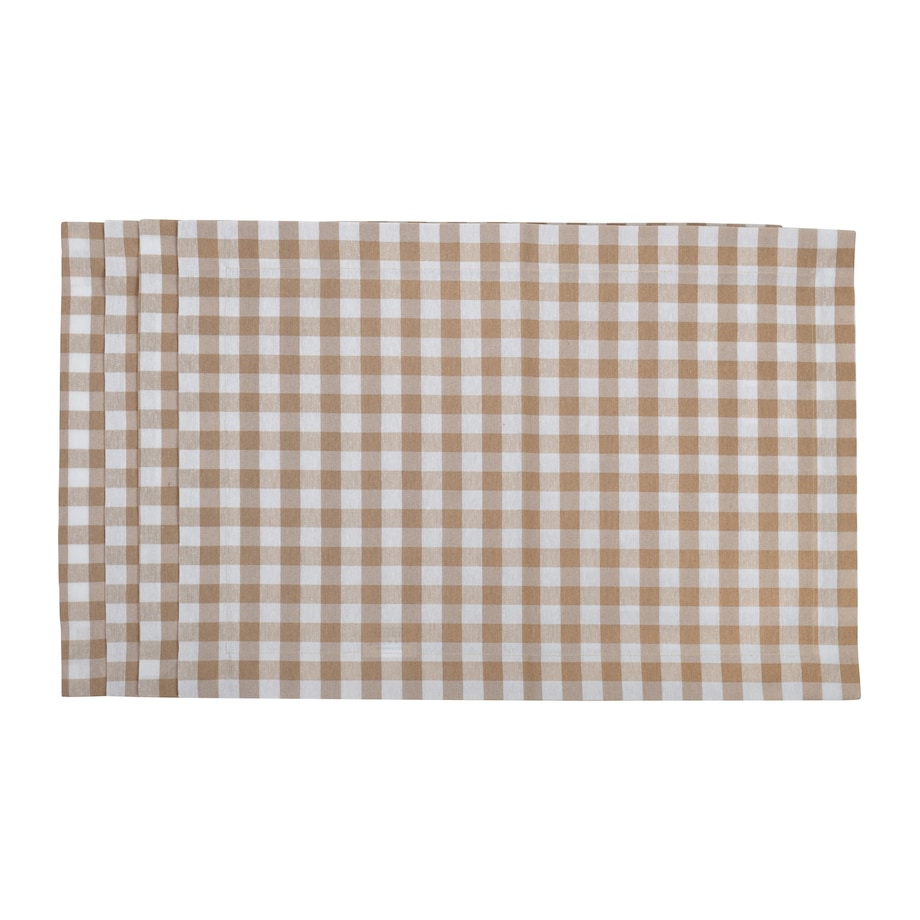 Podkładki Beige Gingham - 4 sztuki