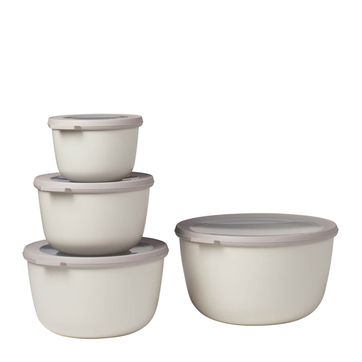 Zestaw 4 misek Cirqula okrągła 500 1000 2000 3000 Nordic White 106233032500