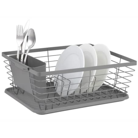 Suszarka do naczyń stojąca jednopoziomowa 36x30x14.5cm szara KINGHOFF