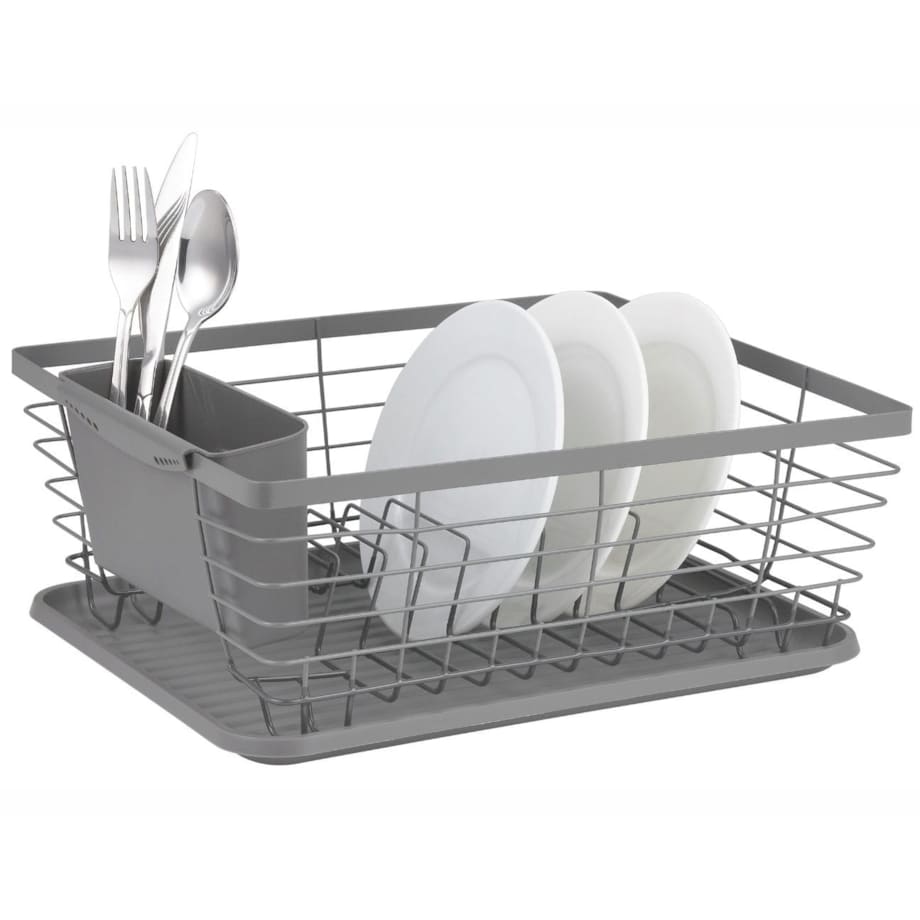 Suszarka do naczyń stojąca jednopoziomowa 36x30x14.5cm szara KINGHOFF