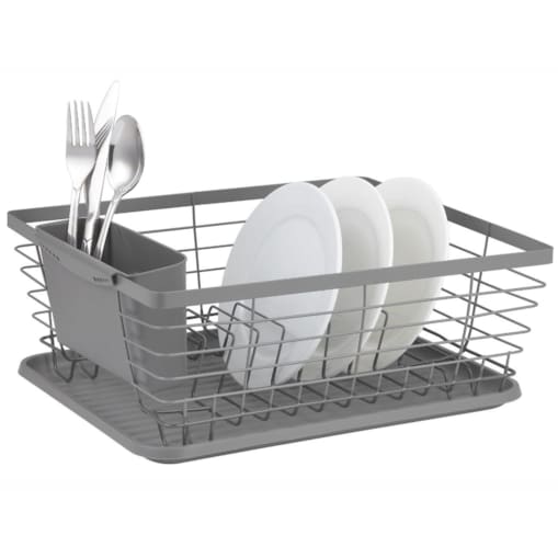Suszarka do naczyń stojąca jednopoziomowa 36x30x14.5cm szara KINGHOFF