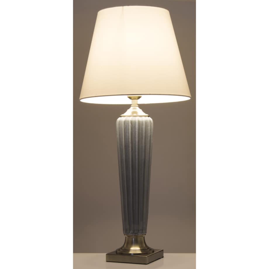 Lampa ceramiczna 86x38x38 cm beżowa DIGOMINA