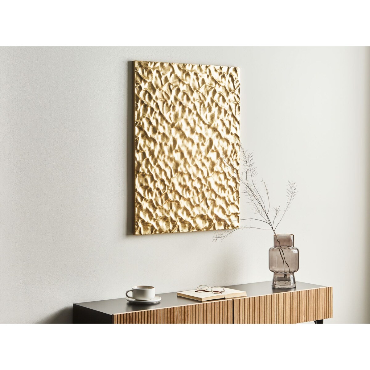 Dekoracja ścienna COIMBRA Metal Złoty 79 cm