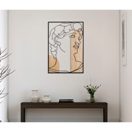 Dekoracja ścienna David - B, kolor wielokolorowy, płyta MDF, 55 x 80 cm, do salonu i przedpokoju, Mauro Ferretti