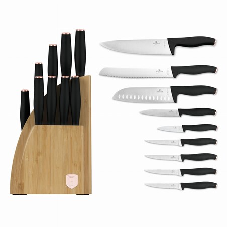 Zestaw noży w bloku bambusowym BERLINGER HAUS Black Rose