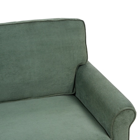 Sofa dla 2 osób RONNEBY Sztruks Ciemnozielony