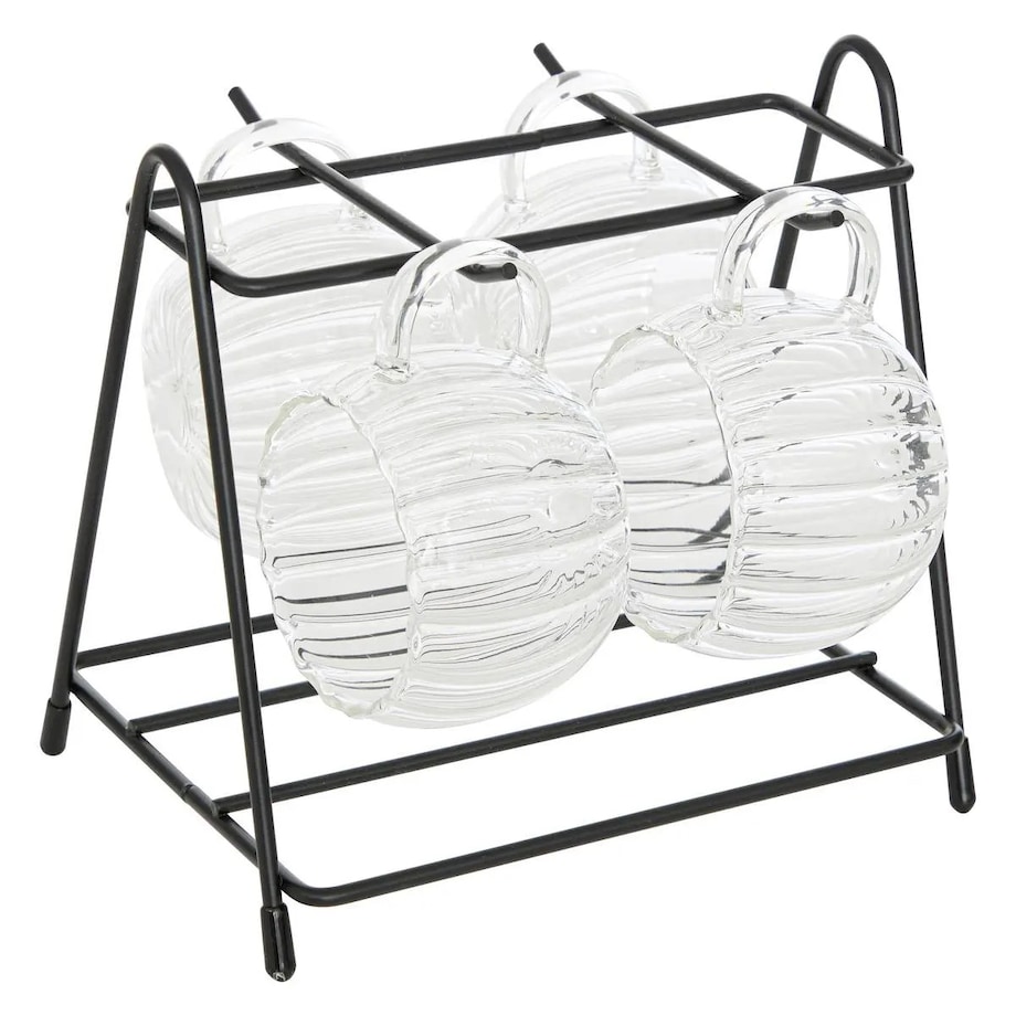 Komplet szklanek w kształcie dyni na stojaku Pumpkin