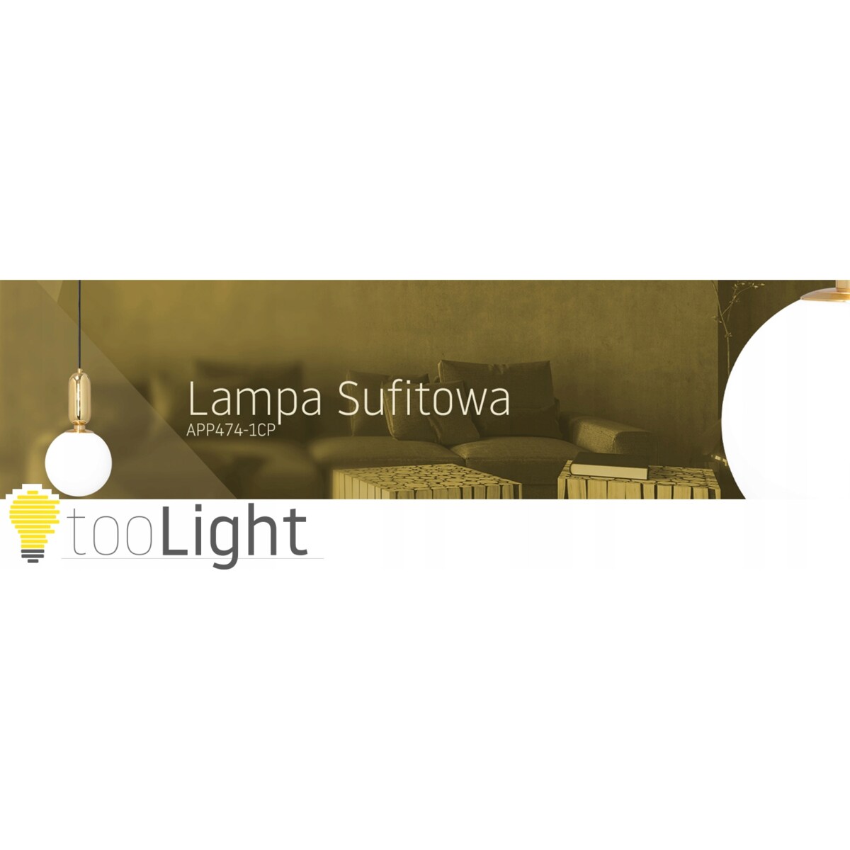 Lampa Sufitowa Nowoczesna Szklana Gold Złota E27
