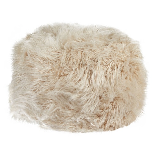 Puf TUKKI Sztuczne futro Jasnobeżowy