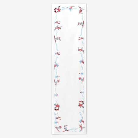 Bieżnik świąteczny - Narciarze - 35x130