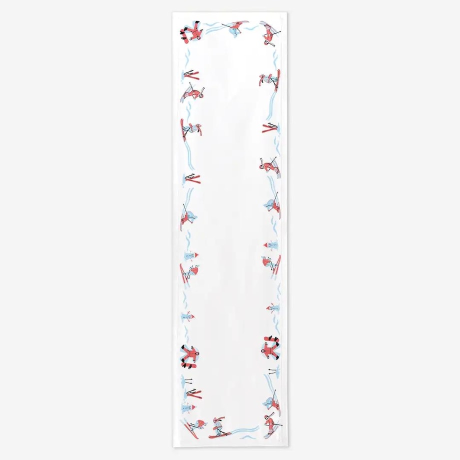 Bieżnik świąteczny - Narciarze - 35x130