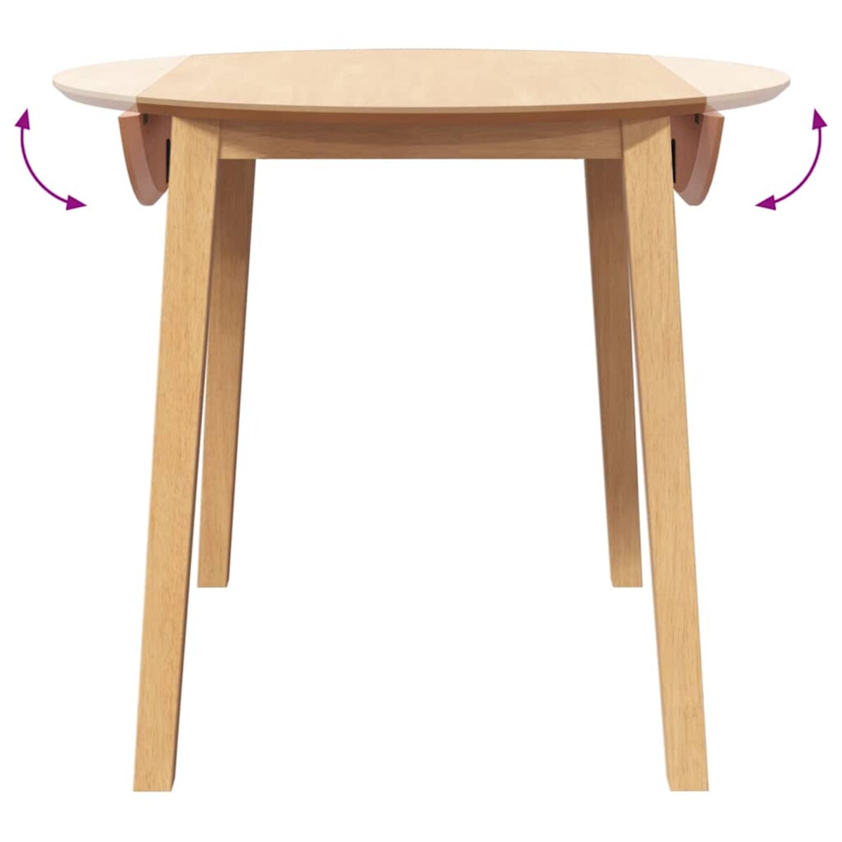 vidaXL Stół jadalny Naturalne drewno lite Guma