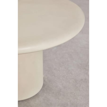 Okrągły stół do jadalni z cementu Namara kremowy Ø120 cm
