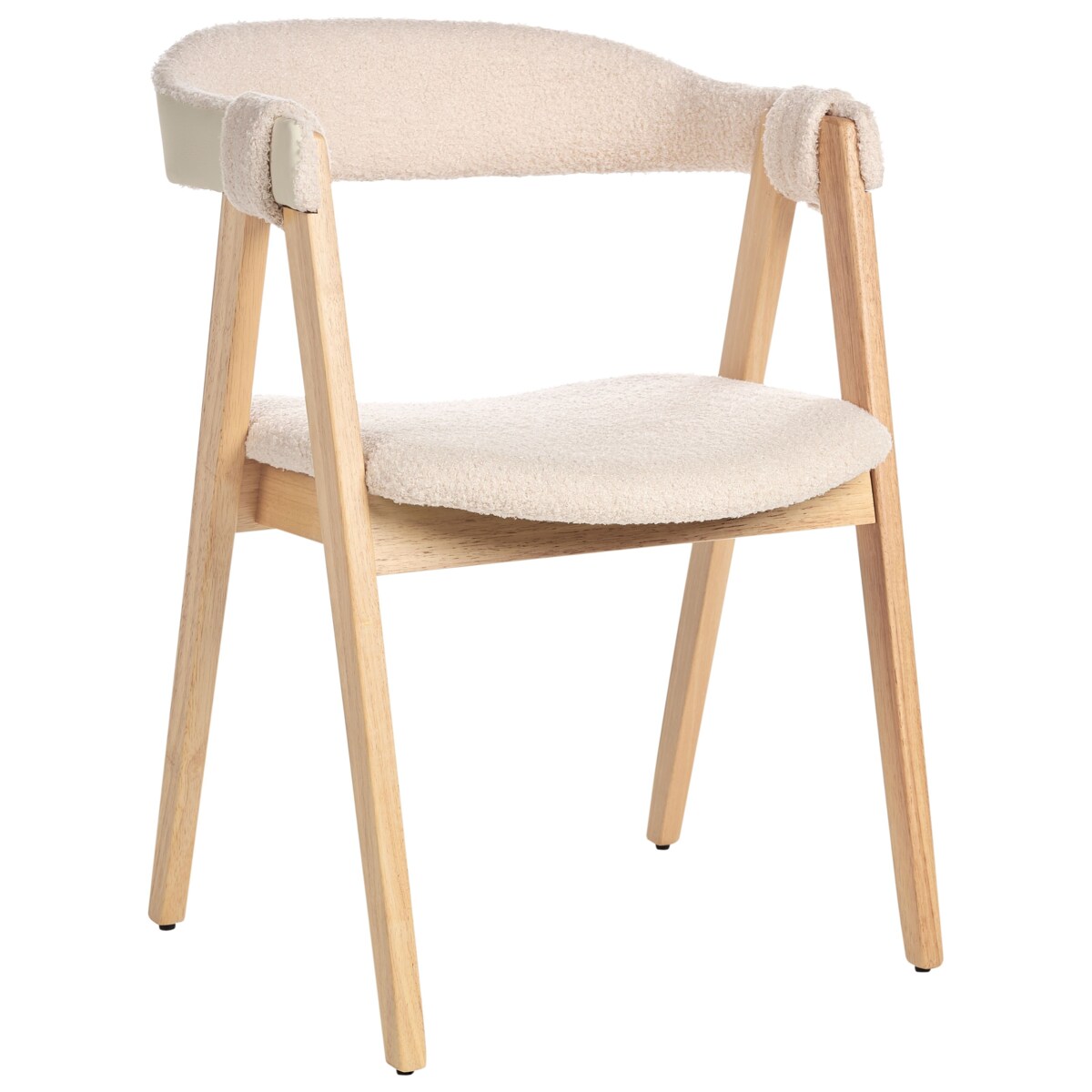 Zestaw 2 krzeseł do jadalni DAY Boucle Jasne drewno