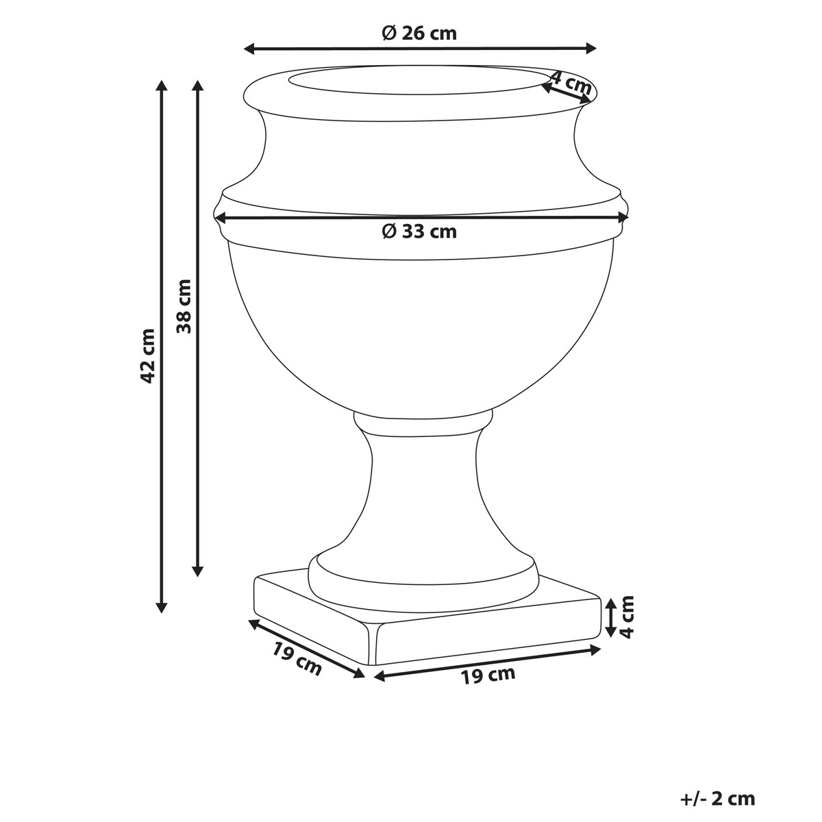 Donica DESKATI 33 cm Beżowy