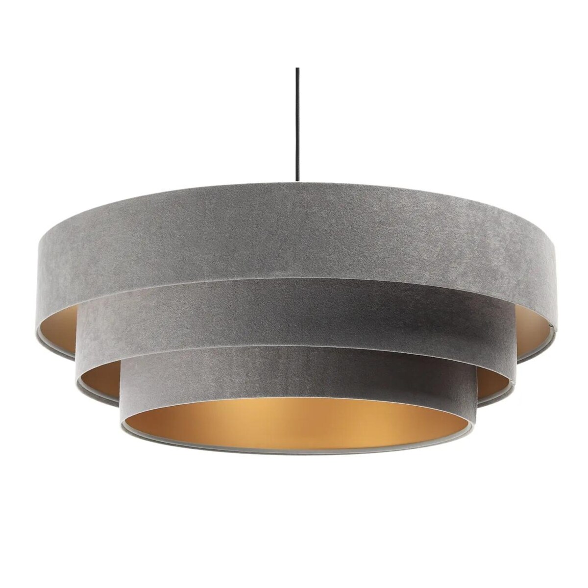 Lampa wisząca TRIO szara/złota