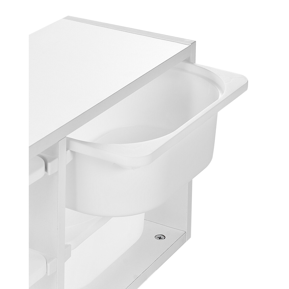 Półka wisząca z pojemnikami biała TOBIN