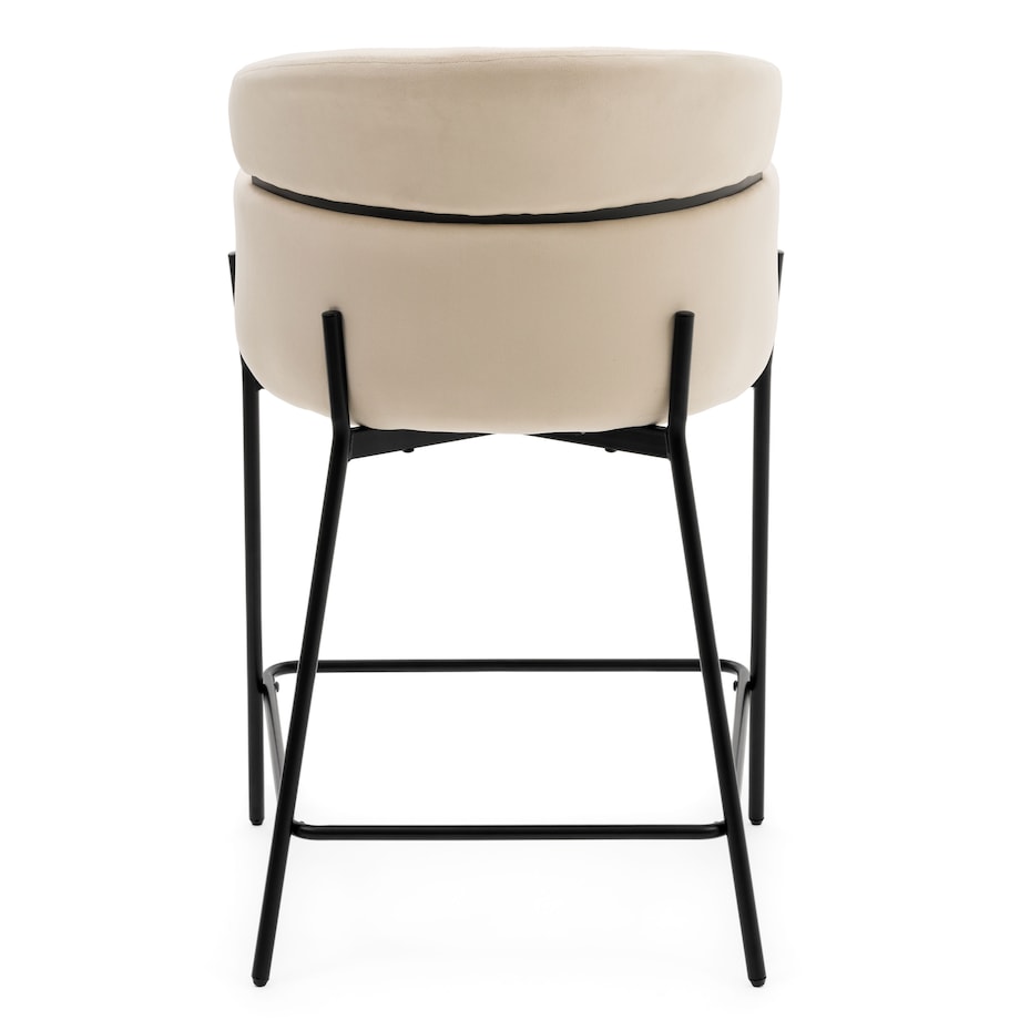 Hoker tapicerowany welurowy do salonu BOLZANO beżowy