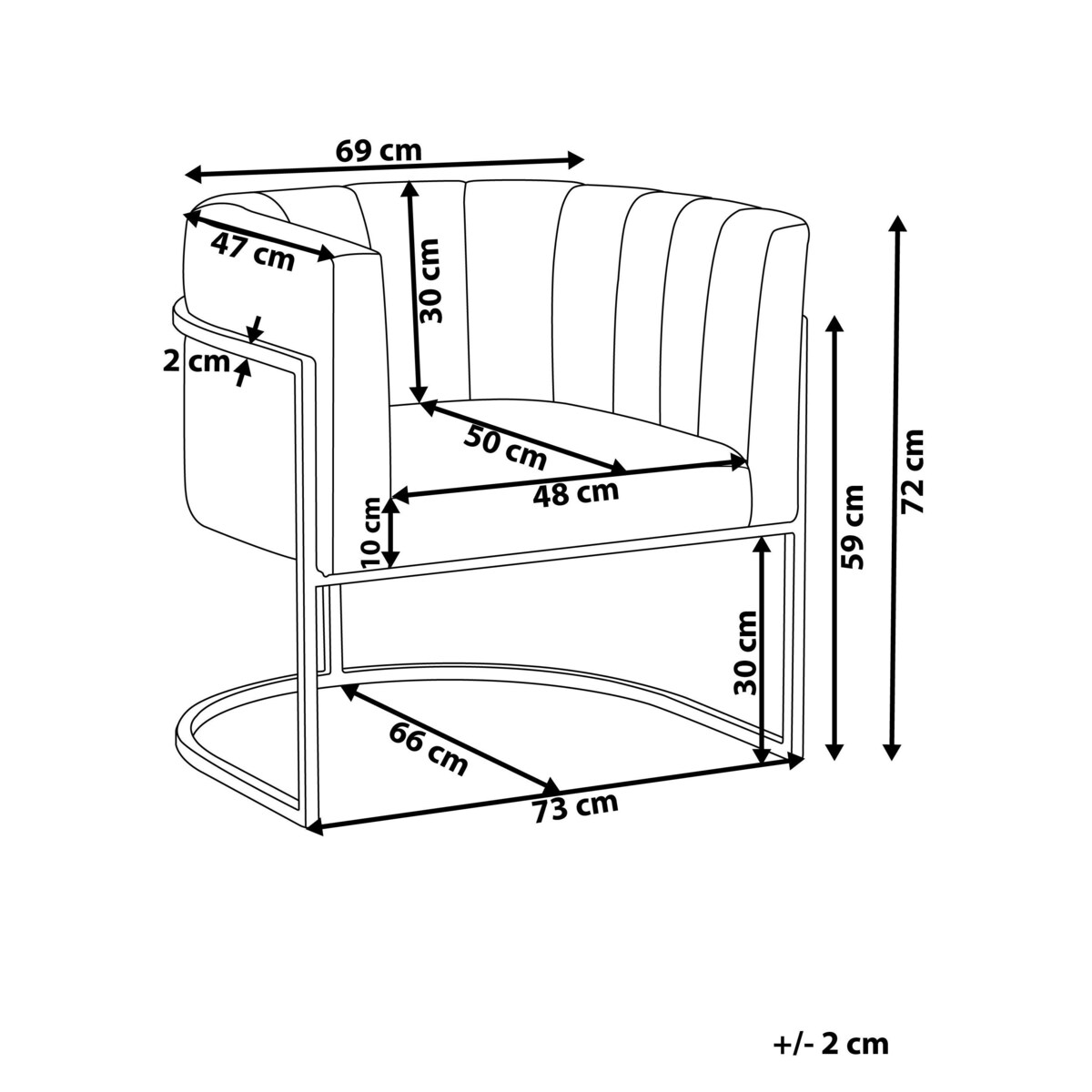 Fotel LARVIK II Welur Miętowy