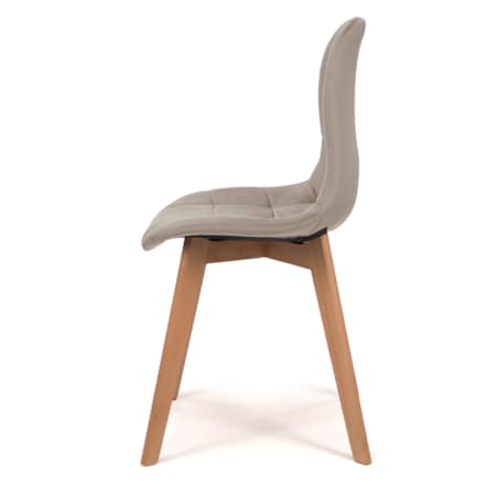 Krzesło tapicerowane skandynawskie welur VEGAS ciemnobeżowy