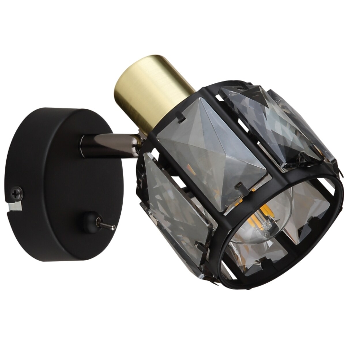 Lampa reflektorowa Indiana 54357-1B kinkiet czarny złoty