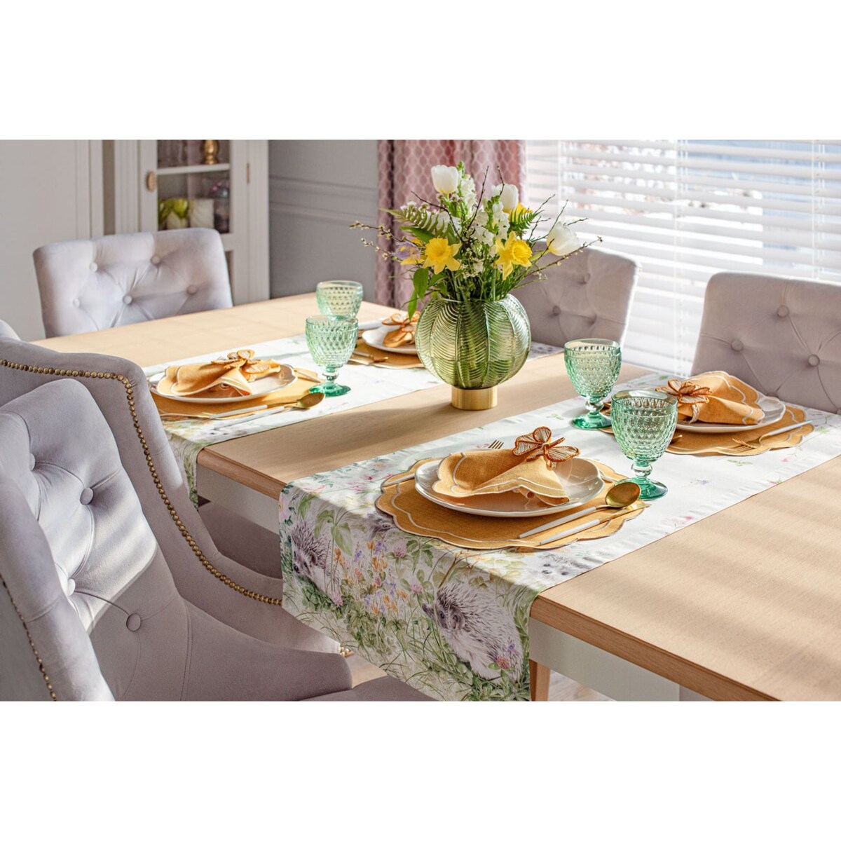 Haftowane podkładki Yellow Petali - 4 sztuki