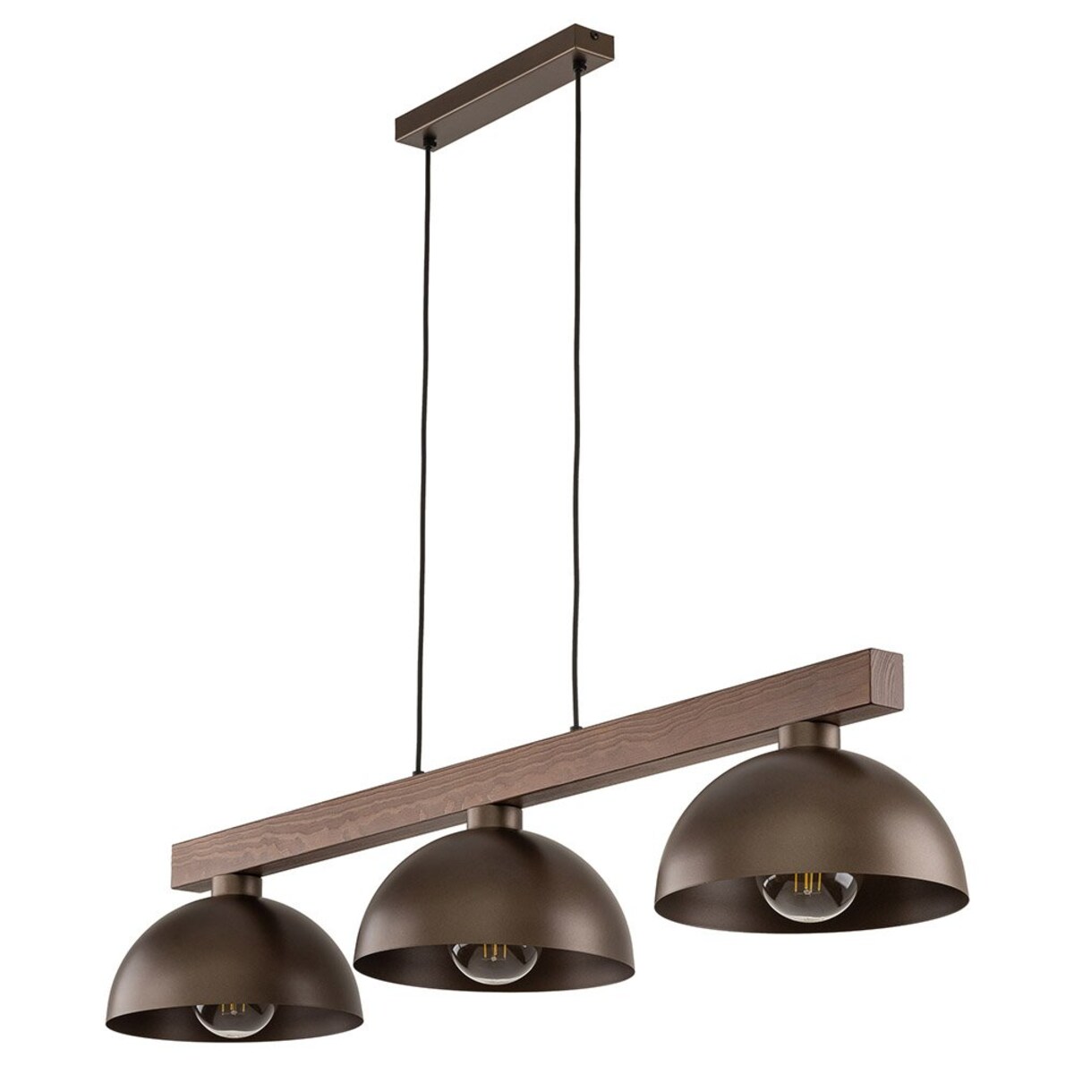 Lampa wisząca TK Lighting OSLO BROWN 6299 3xE27 metal drewno regulowana industrialna