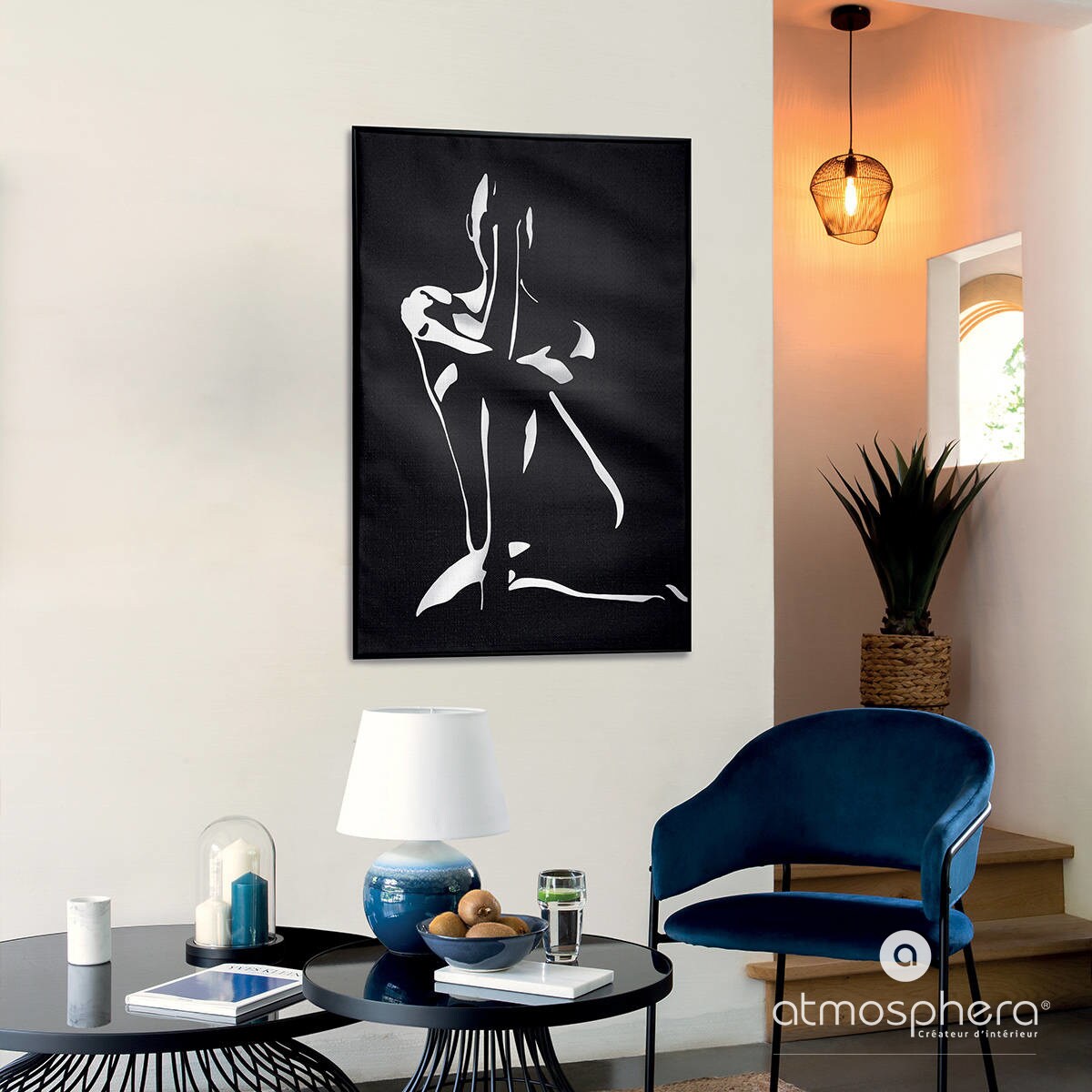 Plakat w ramie, kobieca sylwetka, 60 x 90 cm