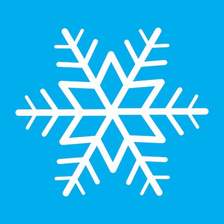 Poduszka świąteczna - Niebieska śnieżynka 45x45 cm