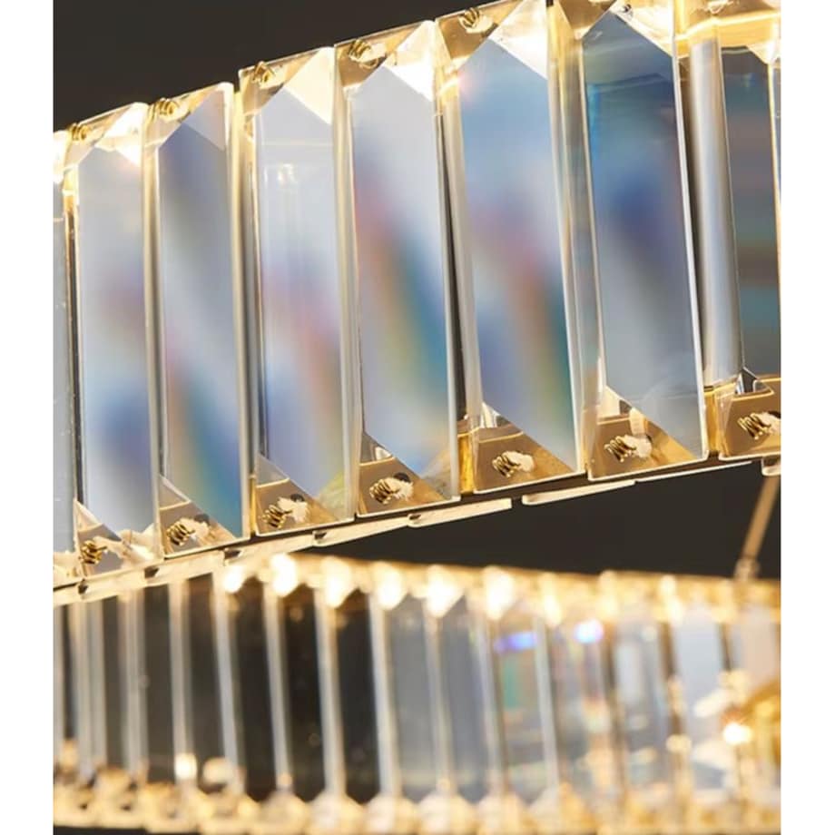 Lampa sufitowa wisząca kryształowa LED APP1526-CP40 GOLD