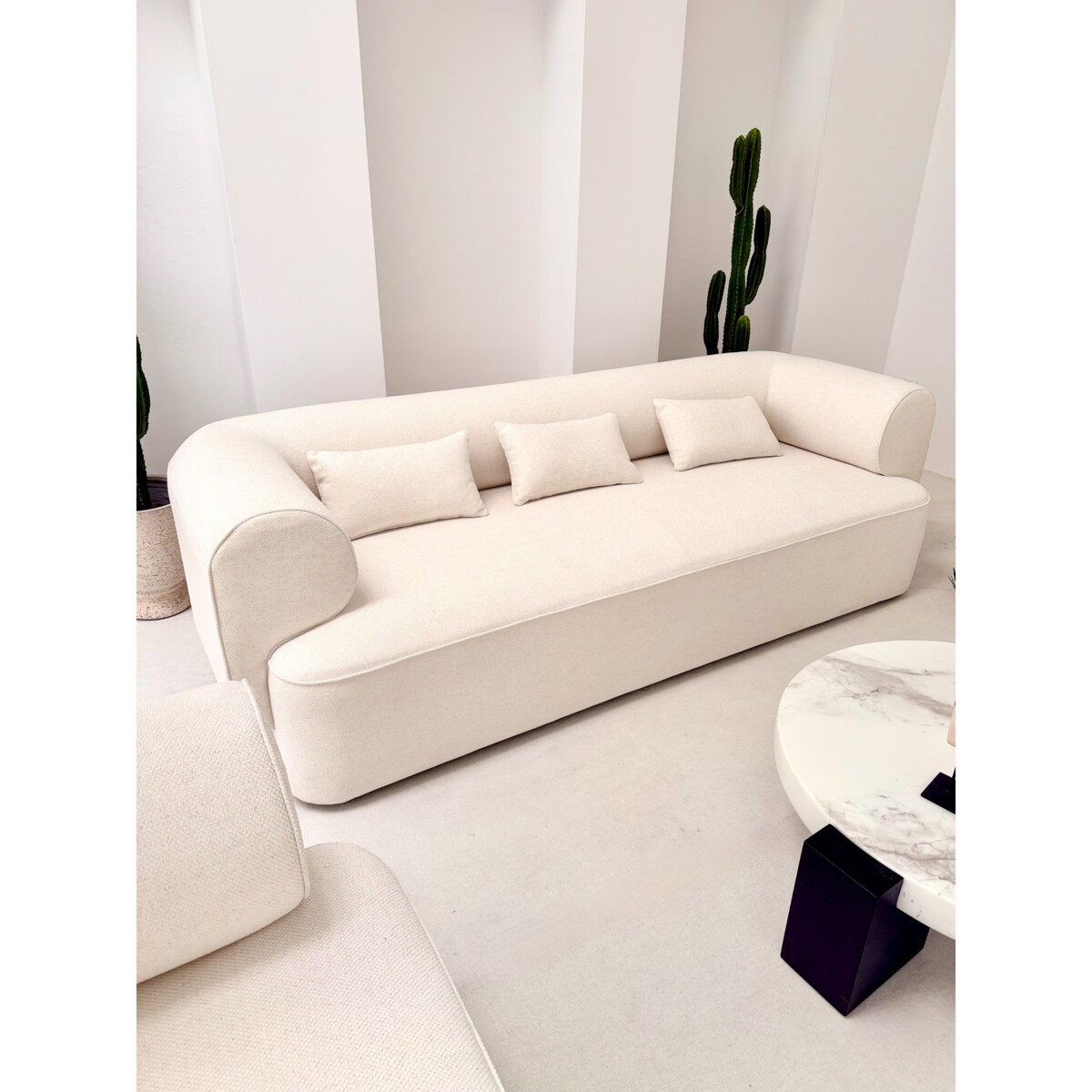 ZESTAW WYPOCZYNKOWY BELAGIO BEŻ SOFA 3-OSOBOWĄ I 2 FOTELE