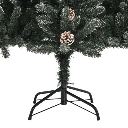 vidaXL Sztuczna choinka ze stojakiem, zielona, 150 cm, PVC