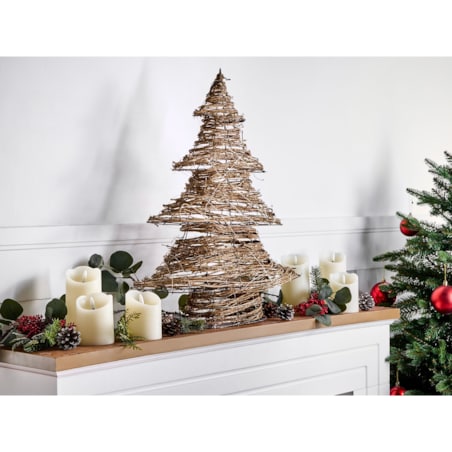 Dekoracja świąteczna LED FURESO Choinka 60 cm Naturalny