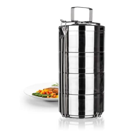 TERMOS OBIADOWY MENAŻKA pojemnik na jedzenie piętrowy 4,4 L dwie ścianki