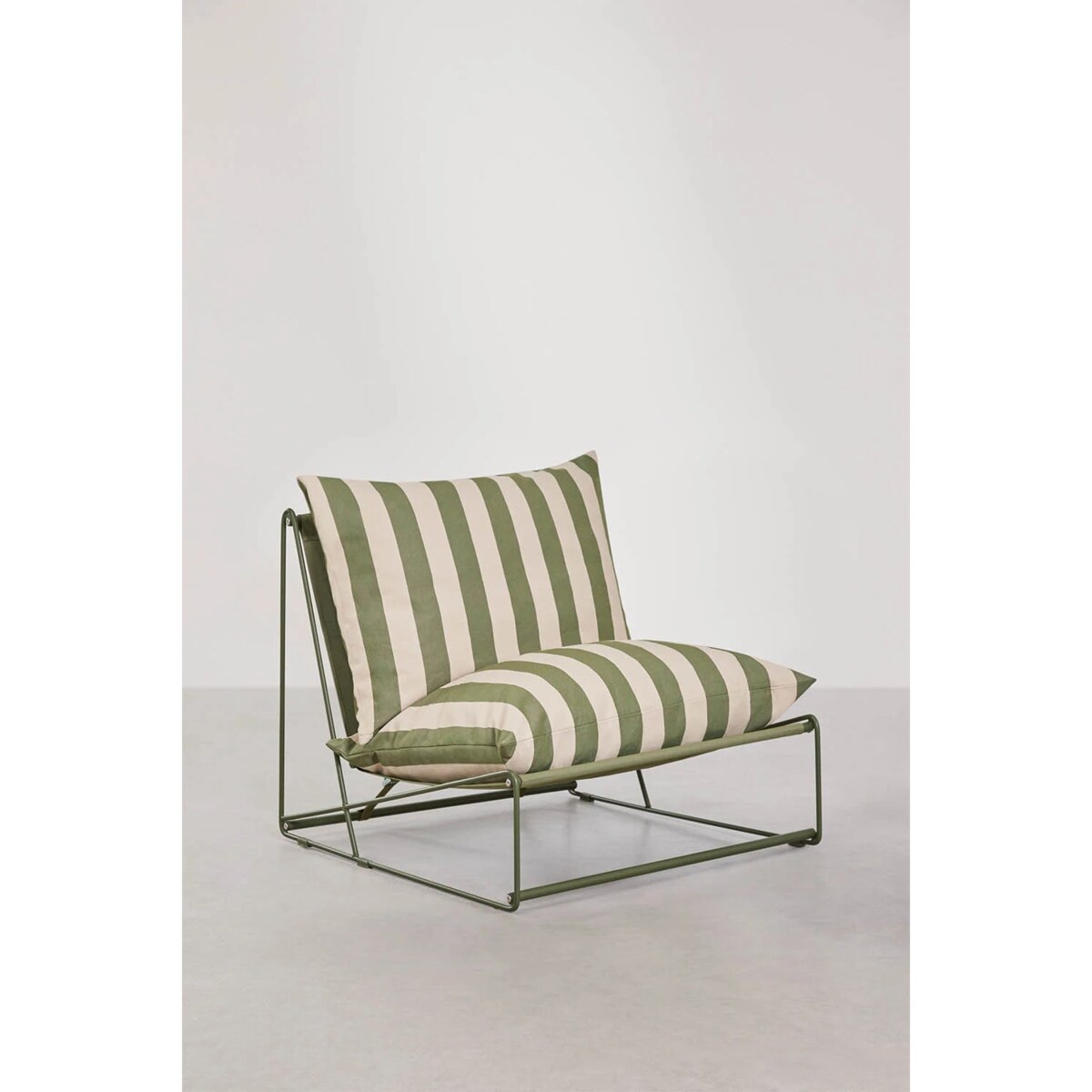 Fotel ogrodowo-domowy Amaro paski beżowo-oliwkowy