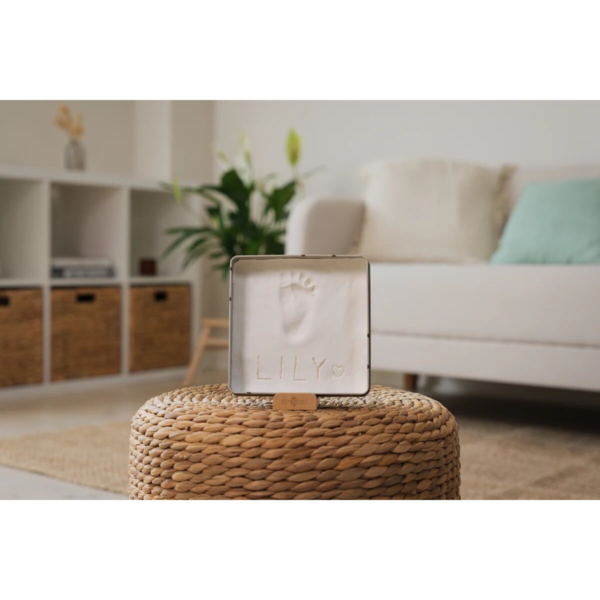 Kwadratowe pudełko na odcisk Petit Artichaut - Serca