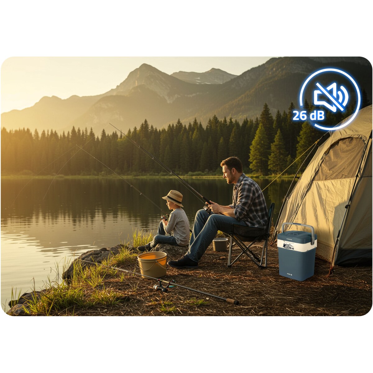 Lodówka turystyczna samochodowa 12V/230V USB funkcja grzania 29l Berdsen