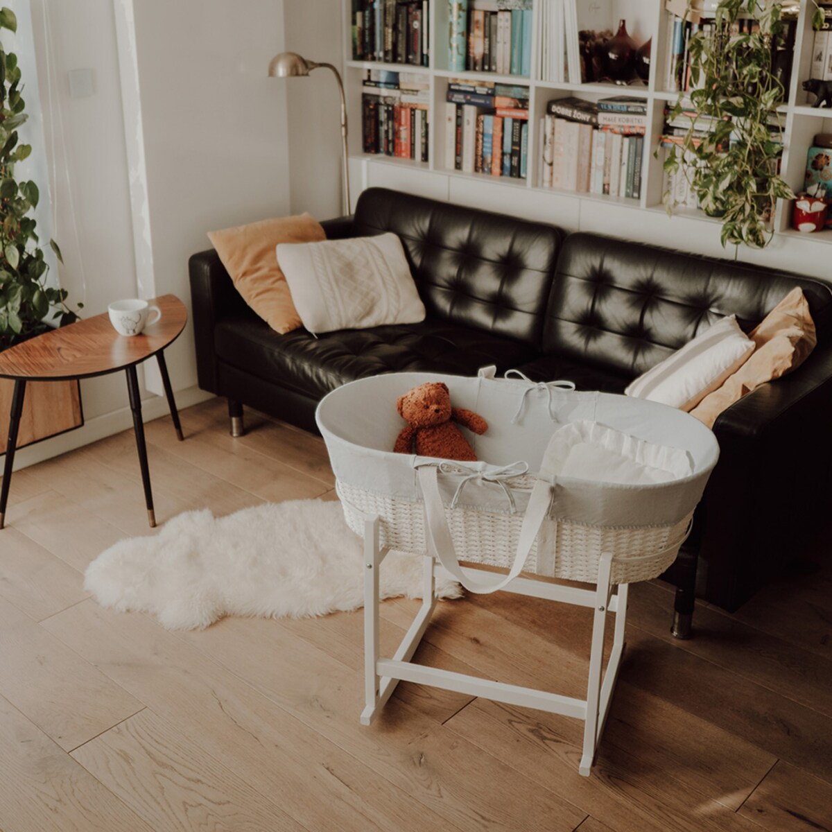 Bujak na kosz Happy Moses - RockingBaby Stand biały