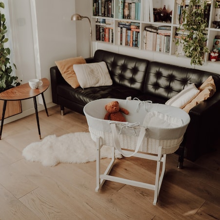 Bujak na kosz Happy Moses - RockingBaby Stand biały