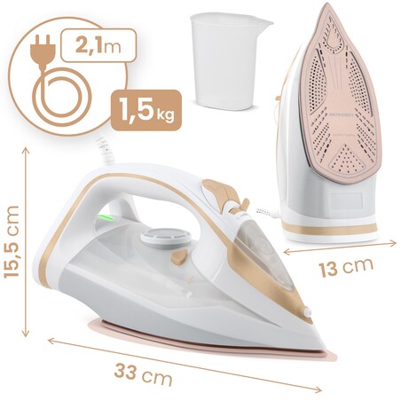 Żelazko parowe 3000W ceramiczna powłoka praca w pionie Berdsen 333000