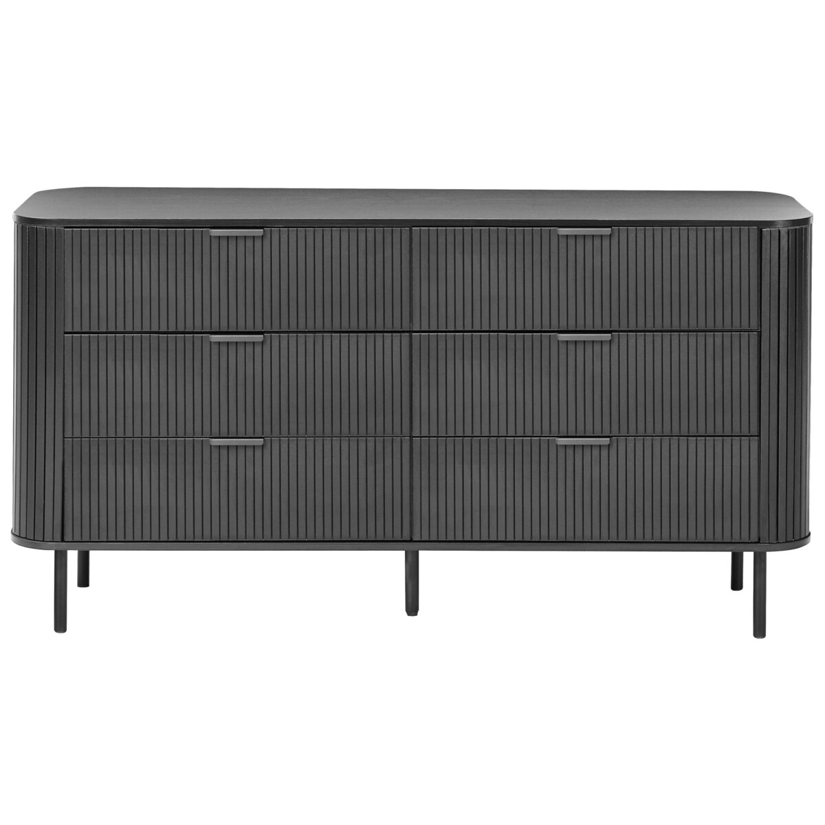 Komoda 6 szuflad BRADLEY Czarny