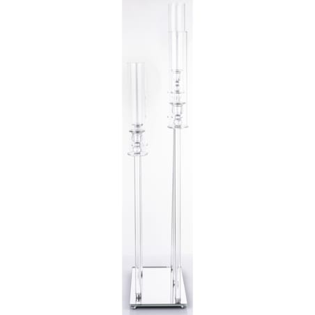 Świecznik ozdobny szklany na 5 świec 104x33x20 cm MULTISY transparent