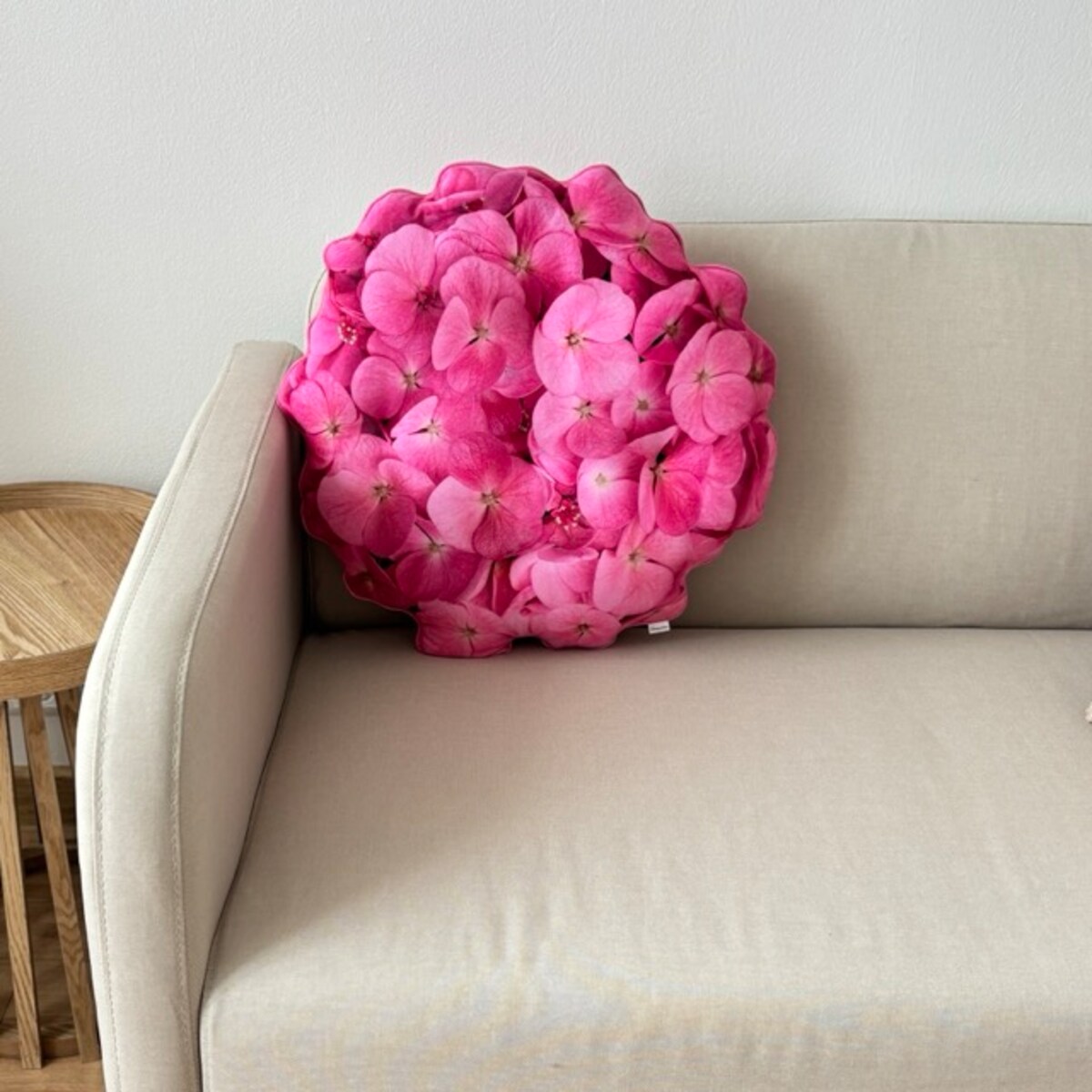 Poduszka kwiat Hortensja różowa duża