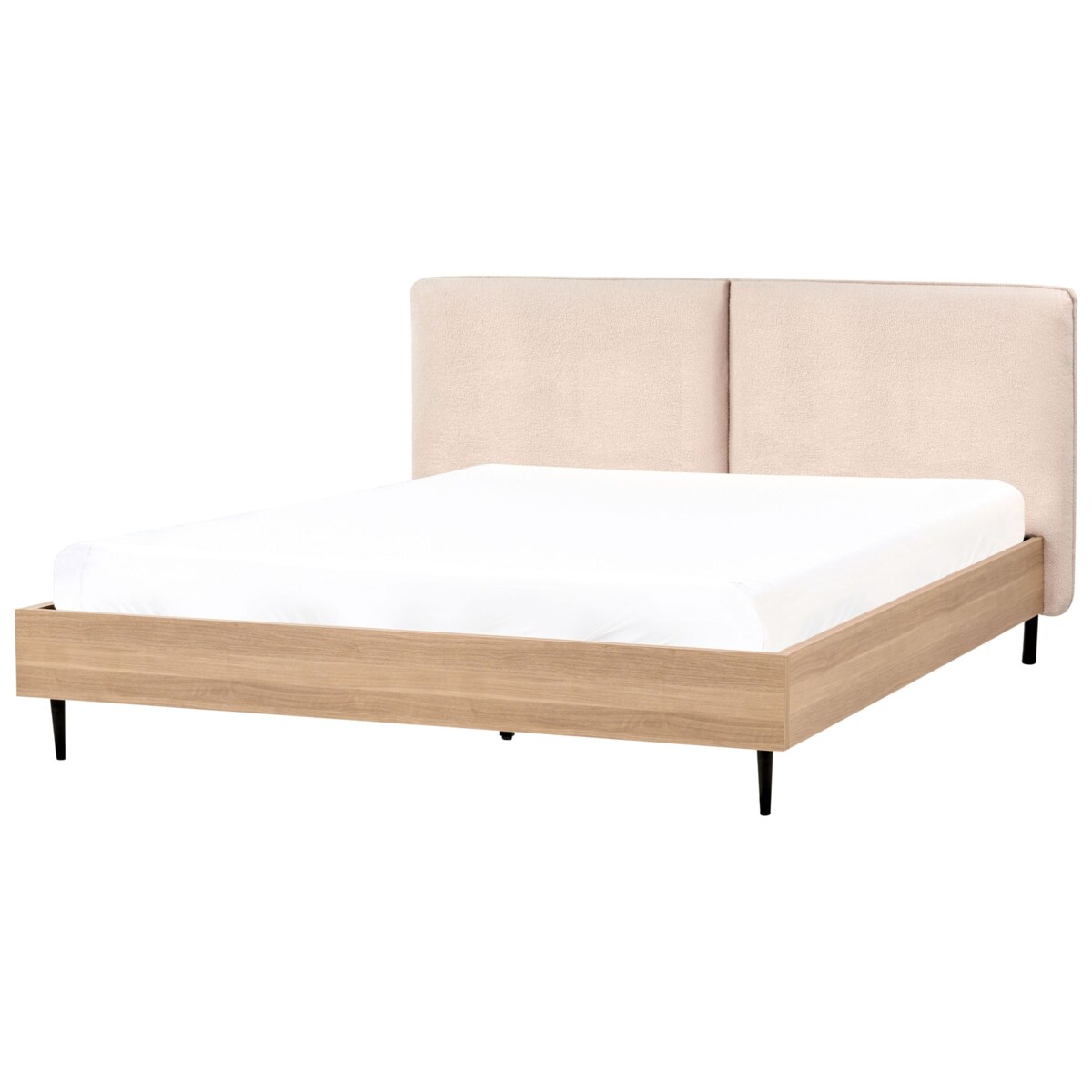 Łóżko Boucle LIMANTON 180 x 200 cm Beżowy