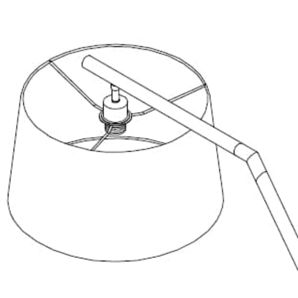 Tekstylna lampa podłogowa Tracy 462100132 Trio do salonu metalowa czarna