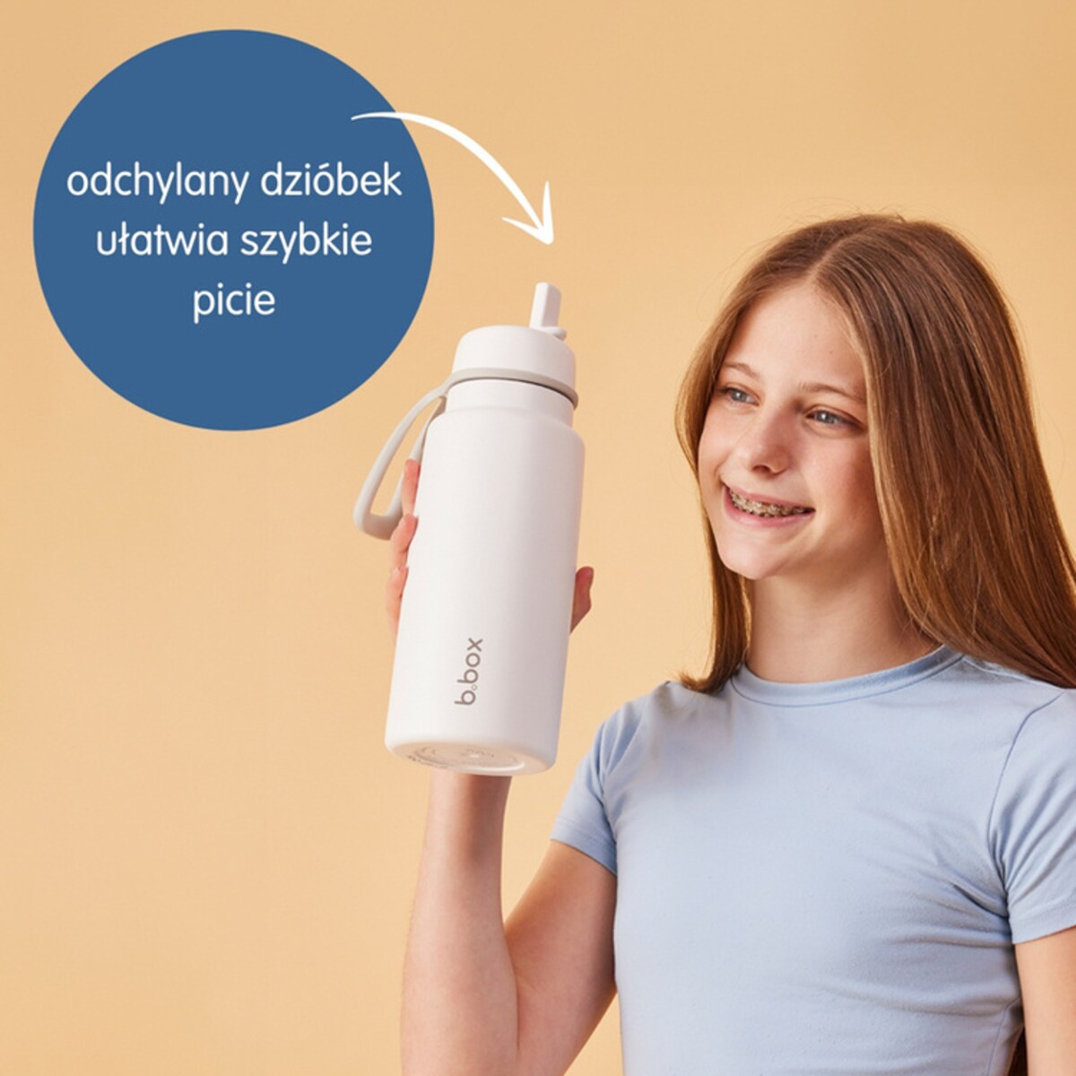 Butelka termiczna ze składanym ustnikiem – termos dla dzieci i dorosłych 1l Lagoon b.box