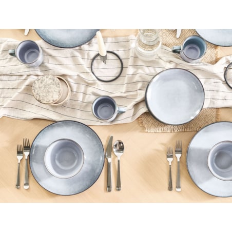 Zestaw 4 dużych talerzy JUNIPER Kamionka Błękitny