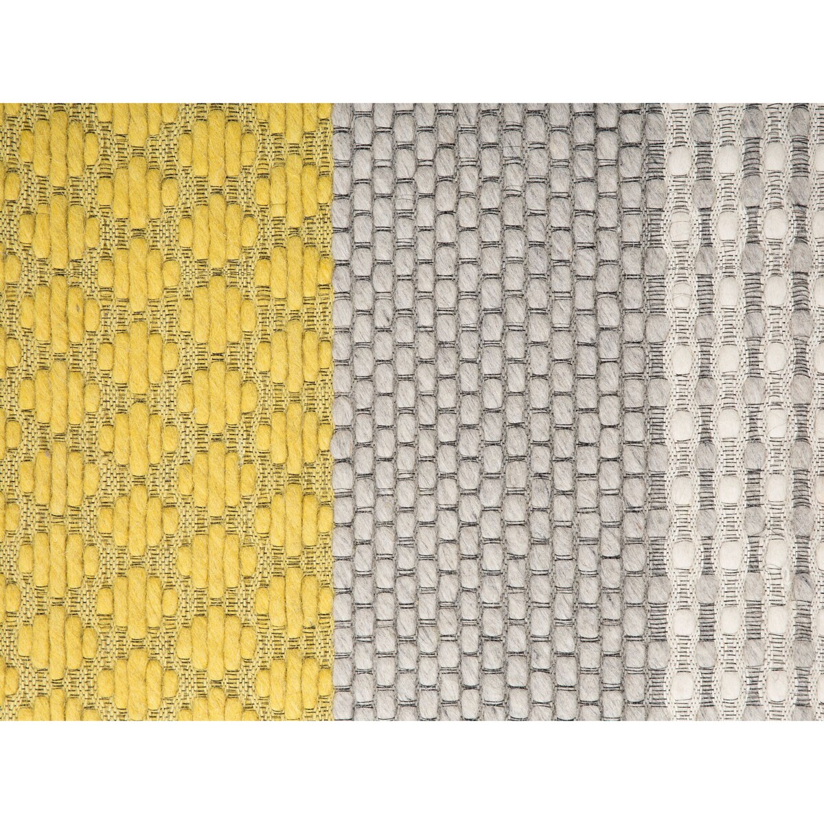 Dywan wełniany 140 x 200 cm żółto-szary AKKAYA